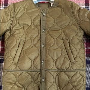 Mother Denim green quilted reversible Sherpa lined jacket.